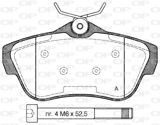 OPEN PARTS Комплект тормозных колодок, дисковый тормоз BPA1299.00